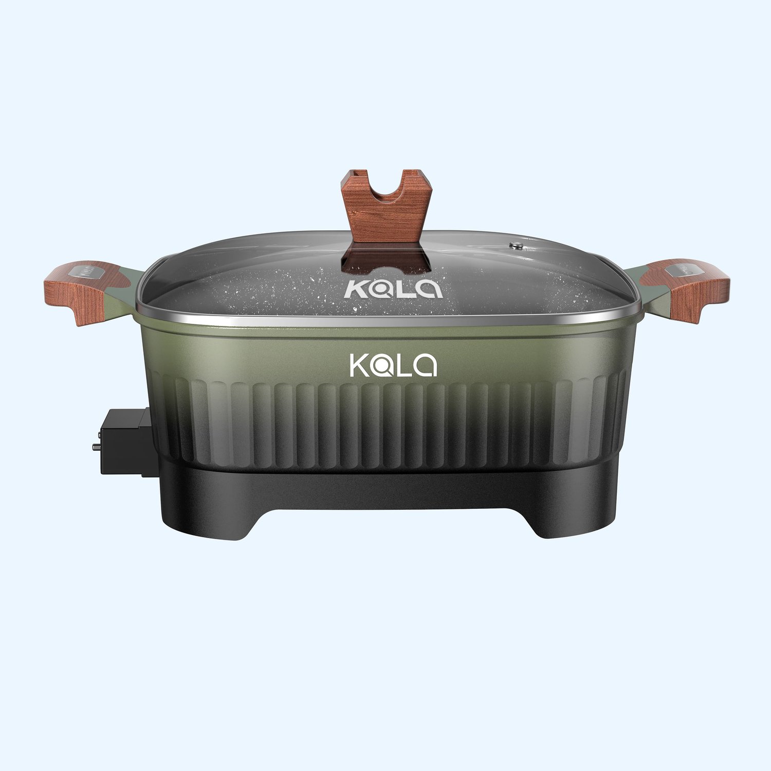 8L durable electric pot for cooking with wooden handles&knob