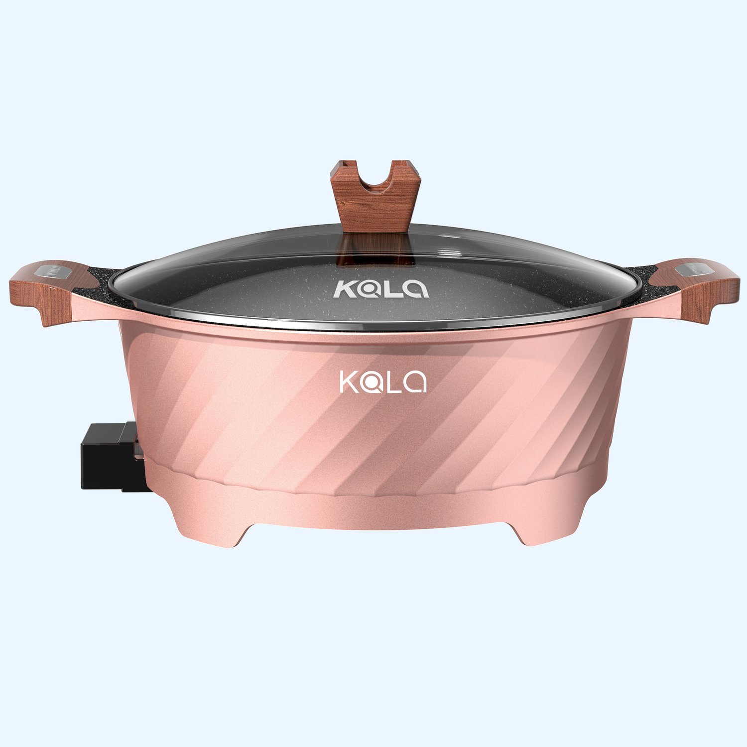 10L 1800W electric cook pot with wooden handles & knob