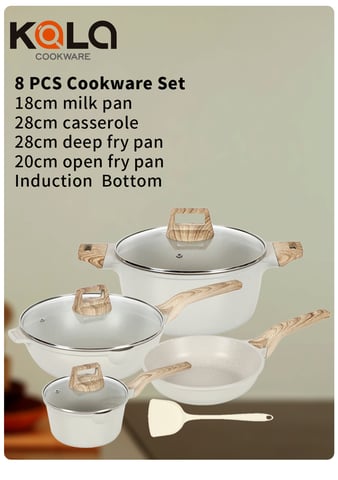 8pcs healthy and stylish cookware set