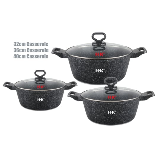 KALA 6pcs pot set 32-36-40cm casserole