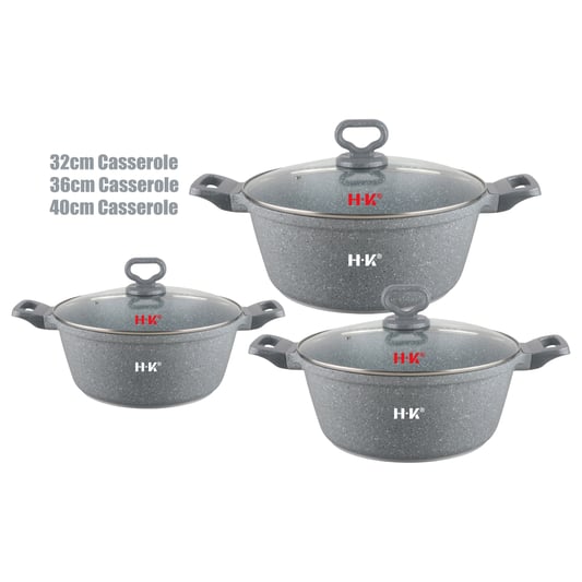 KALA 6pcs pot set 32-36-40cm casserole