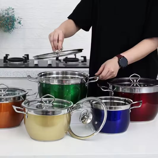 10-Piece Stainless Steel Pot Set