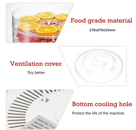 5-Layer Food Dehydrator with Adjustable Temperature
