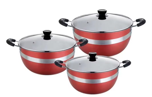 3-Piece SS201 Stainless Steel Casserole