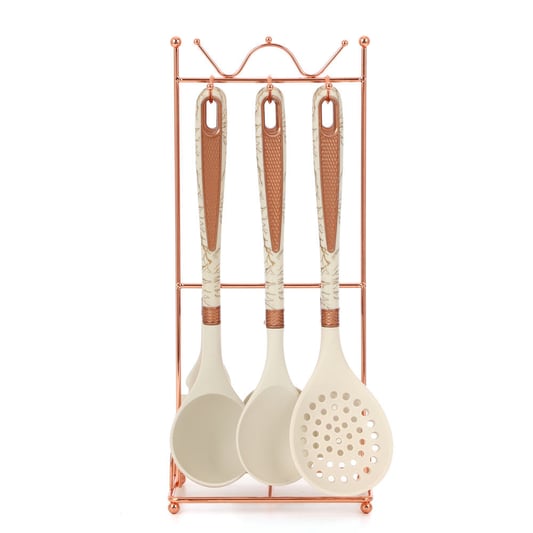 Diamond handle iron frame 6-piece silicone cooking utensil set
