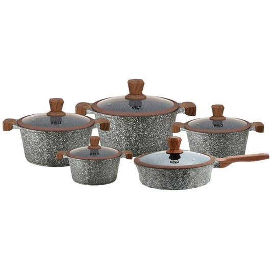 KALA 20-24-28-32cm covered black and grey casserole