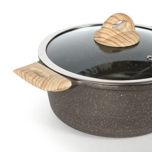 10pcs 20-24-28-32cm casserole with wide-edge glass lids