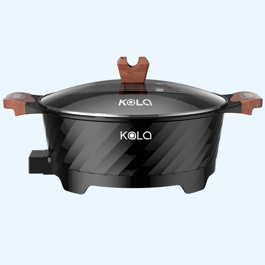 10L 1800W electric cook pot with wooden handles & knob