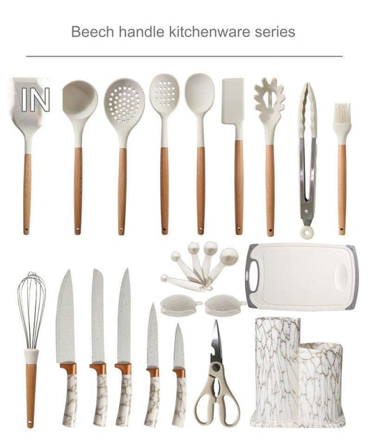 25pcs silicon kitchen tools set