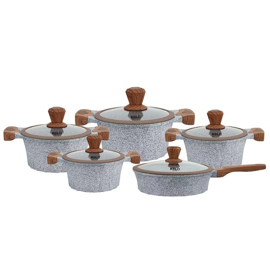 KALA 20-24-28-32cm covered black and grey casserole