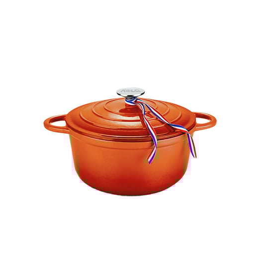 5pcs dutch oven set with 24/28cm casserole/26cm open fry pan