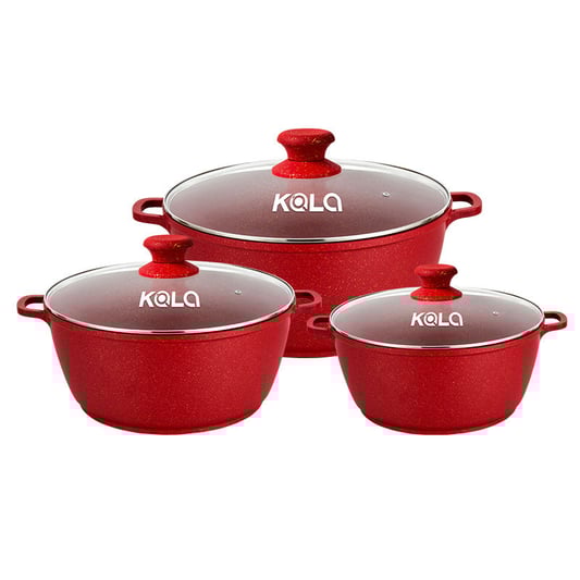 KALA 6pcs/set 36-40-44cm ceramic coating casserole set