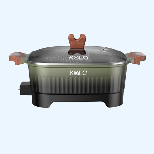 8L durable electric pot for cooking with wooden handles&knob