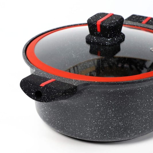 10pcs cookware set with silicon glass lids
