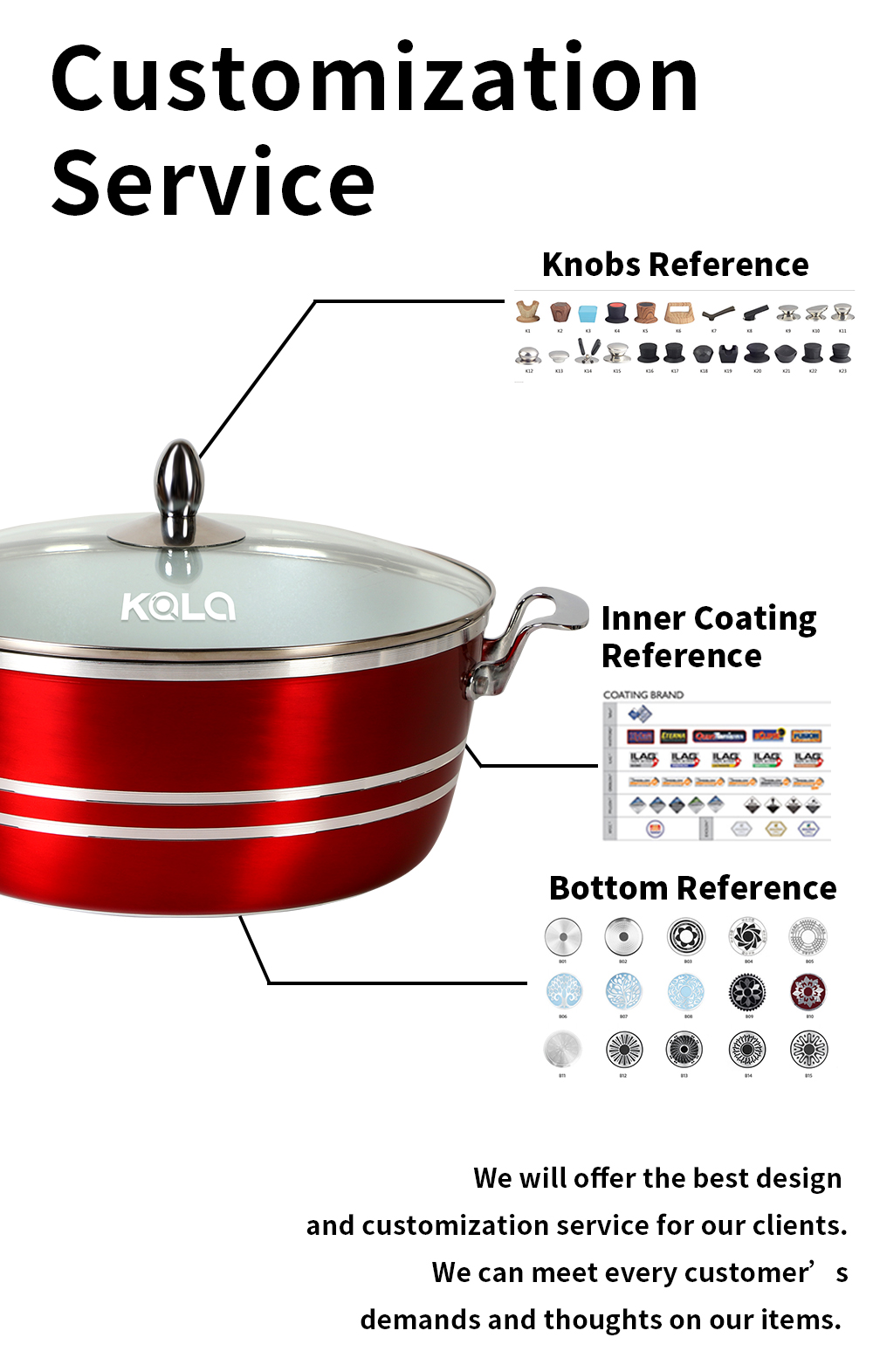 KALA 10pcs heavy pot sets