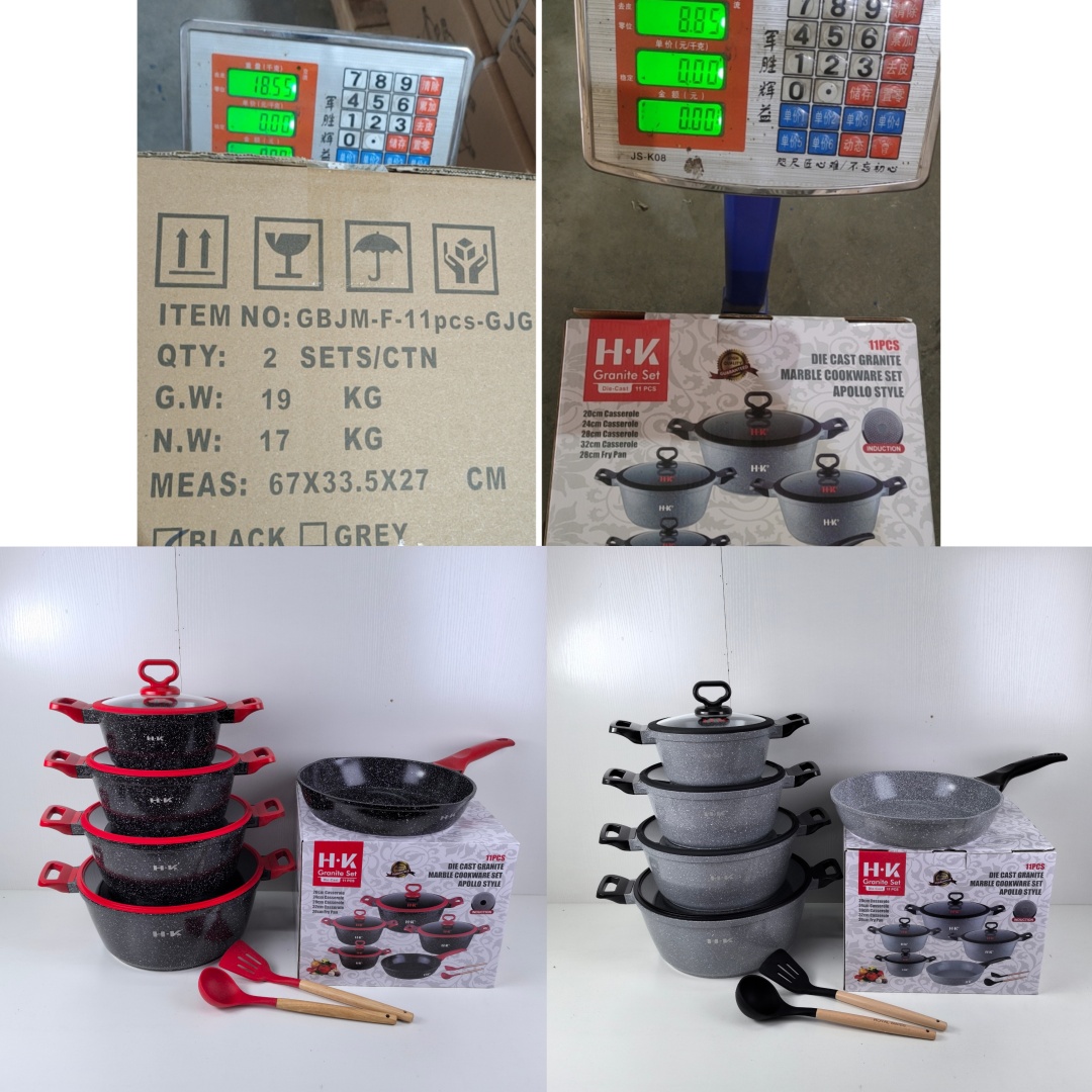 KALA 11pcs pot set-Black/Grey