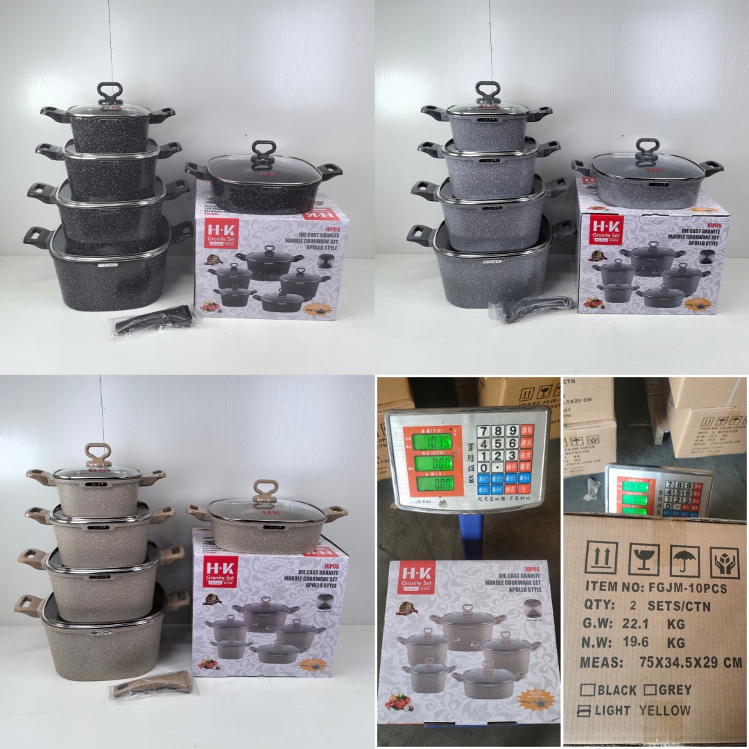 KALA 10pcs pot set-casserole/shallow casserole